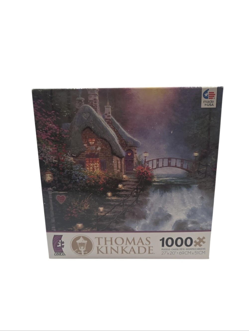 Ceaco Thomas Kincade Sweetheart Cottage II 1000 Piece Puzzle NEW Sealed